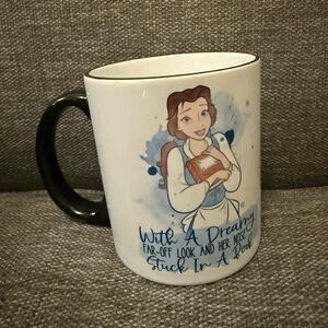 Disney Belle Beauty and the Beast Princess Watercolor Ceramic Coffee Tea Mug